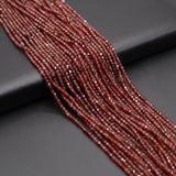2mm Natural Garnet Faceted Beads for Jewelry Making