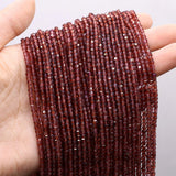 2mm Natural Garnet Faceted Beads for Jewelry Making