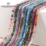 2mm Pink Quartz Peridot Amethyst Stone Square Beads for Jewelry Making