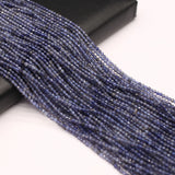 2mm Cordierite Round Faceted Beads for Jewelry Making