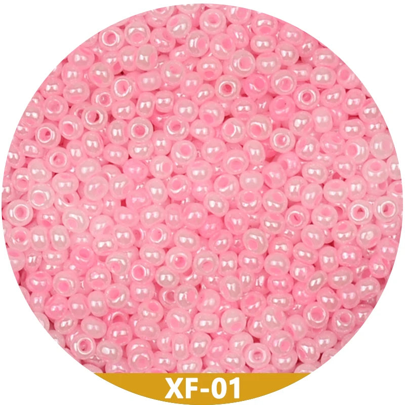 2mm Pearl Colors Charm Czech Glass Seed Beads for Jewelry Making