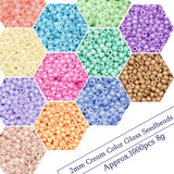 2mm Pearl Colors Charm Czech Glass Seed Beads for Jewelry Making