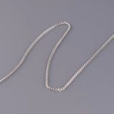 2mm Pure Silver Weave Necklaces for Women Men Thai Silver Retro Jewelry