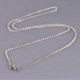 2mm Pure Silver Weave Necklaces for Women Men Thai Silver Retro Jewelry