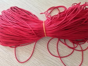 2mm Red Rattail Braid Nylon Cord DIY Jewelry Macrame Rope Beading Bracelet Cords