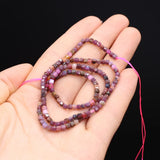 2mm Red Tourmaline Beads Faceted Spacer Loose Stone for Jewelry Making