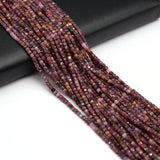 2mm Red Tourmaline Beads Faceted Spacer Loose Stone for Jewelry Making