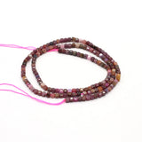 2mm Red Tourmaline Beads Faceted Spacer Loose Stone for Jewelry Making