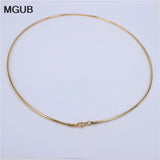 2mm Round Collar Pendant Necklace for Men and Women LH683