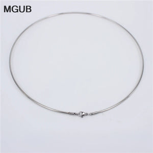 2mm Round Collar Pendant Necklace for Men and Women LH683