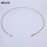 2mm Round Collar Pendant Necklace for Men and Women LH683