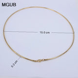 2mm Round Collar Pendant Necklace for Men and Women LH683