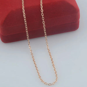 2mm 585 Rose Link Oval Round Necklace Chains