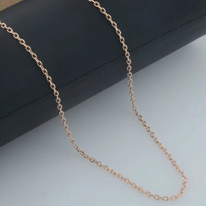 2mm 585 Rose Link Oval Round Necklace Chains