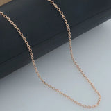 2mm 585 Rose Link Oval Round Necklace Chains