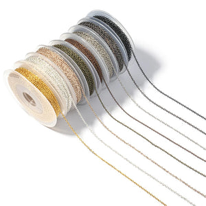 2mm SS Cable Rose Chain Silver Necklace Diy Jewelry Making Supplies