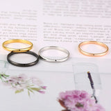 2mm Stainless Steel Ring Rose Silver 4 Wedding Rings