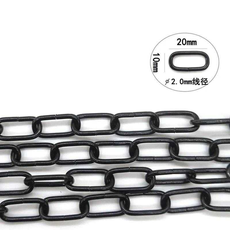 2mm Thick DIY Clothing Store Hanging Clothes Square Chain Bar Hook