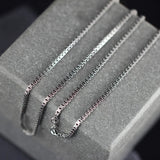 2mm Thick Real Silver Double Box Chain Necklace S925 Sterling Silver