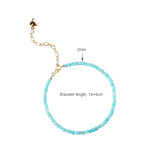 2mm Thin Natural Amazonite Beaded Bracelets for Women Girls YBR666