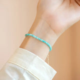 2mm Thin Natural Amazonite Beaded Bracelets for Women Girls YBR666