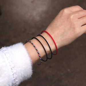 2mm Thin Stainless Steel Braided Cuff Bangle Bracelet for Women Men