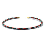2mm Thin Stainless Steel Braided Cuff Bangle Bracelet for Women Men
