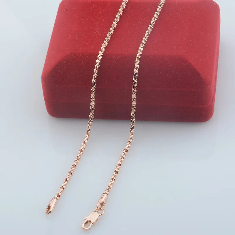 2mm Women Rose Small 45cm 60cm Necklace Chain
