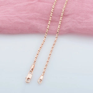 2mm Women Rose Small 45cm 60cm Necklace Chain