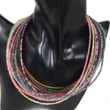 2mm Crystal Stone Beaded Necklace Short Collar Choker