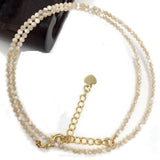 2mm Crystal Stone Beaded Necklace Short Collar Choker