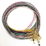 2mm Crystal Stone Beaded Necklace Short Collar Choker