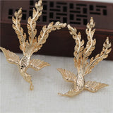 2pair 72x42mm Phoenix Pendant Oriental Stamping DIY Jewelry Accessories