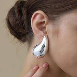 XL Teardrop & Round Hoop Earrings Set Vintage Jewelry Gift