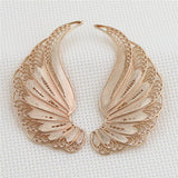 2pair High Copper Angel Fether Wings Stampings DIY Jewelry Decor