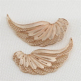 2pair High Copper Angel Fether Wings Stampings DIY Jewelry Decor