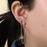 Small Twisted Hoop Earrings for Women Beads Huggie Ear Hoops Minimalist Jewelry