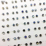 925 Silver Labradorite Stud Earrings 5-6mm