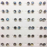 925 Silver Labradorite Stud Earrings 5-6mm