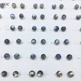 925 Silver Labradorite Stud Earrings 5-6mm