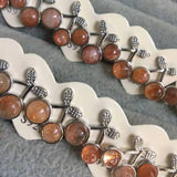 Golden Sunstone Stud Earrings Set for Women
