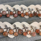 Golden Sunstone Stud Earrings Set for Women