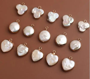 Baroque Natural Freshwater Pearl Beads 13-14mm DIY Earrings Pendant