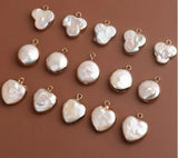 Baroque Natural Freshwater Pearl Beads 13-14mm DIY Earrings Pendant