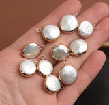 Baroque Natural Freshwater Pearl Beads 13-14mm DIY Earrings Pendant