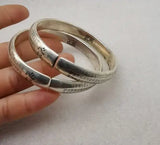 Antique Tibetan Silver Miao Silver Heart Sutra Silver Bracelet