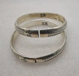 Antique Tibetan Silver Miao Silver Heart Sutra Silver Bracelet