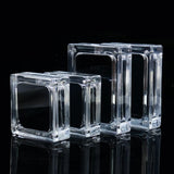 2pc Acrylic Small Package Box Clear Square Display Case Jewelry Storage