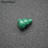 Natural Malachite Beads Half Hole Gemstone Necklace Earrings Supplies