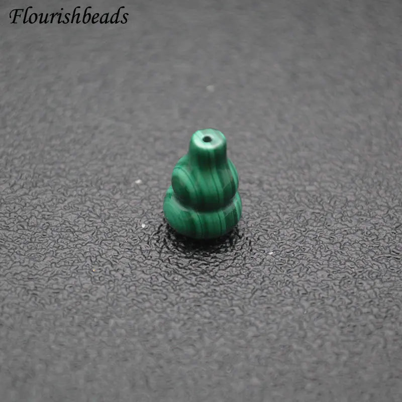 Natural Malachite Beads Half Hole Gemstone Necklace Earrings Supplies